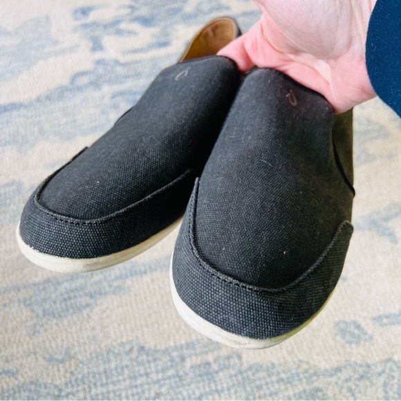 OluKai Waialua Canvas Shoes with Anatomical Footbed Charcoal Gray SIZE 10 - Picture 12 of 12